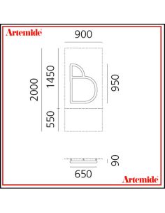 Artemide Alphabet Of Light Lampada Da Parete 'B' Uppercase E Solo Supporto 2