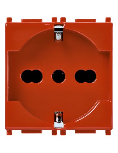 Presa 2Pt 16A Universale Rosso
