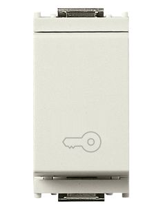 Pulsante 1P No 10A Chiave Bianco