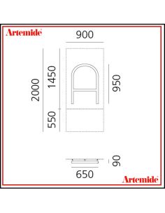 Artemide Alphabet Of Light Lampada Da Parete 'A' Uppercase E Solo Supporto 2