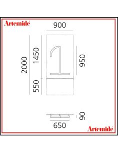 Artemide Alphabet Of Light Lampada Da Parete '1' E Solo Supporto 2
