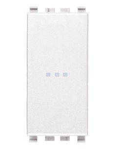 Pulsante 1P No 10A Assiale Bianco