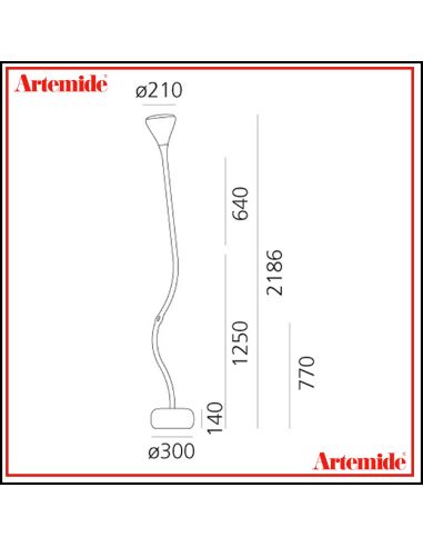 Artemide Pipe Led Lampada Da Terra Dimmerabile White Integralis