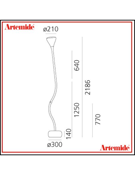 Artemide Pipe Led Lampada Da Terra Dimmerabile White Integralis