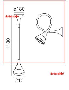 Pipe Led Lampada Da Soffitto O Parete Artemide Dimmer White Integralis 2