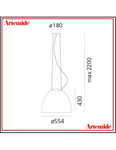 Artemide Nur Led Lampada Sospensione Anod White Integralis App