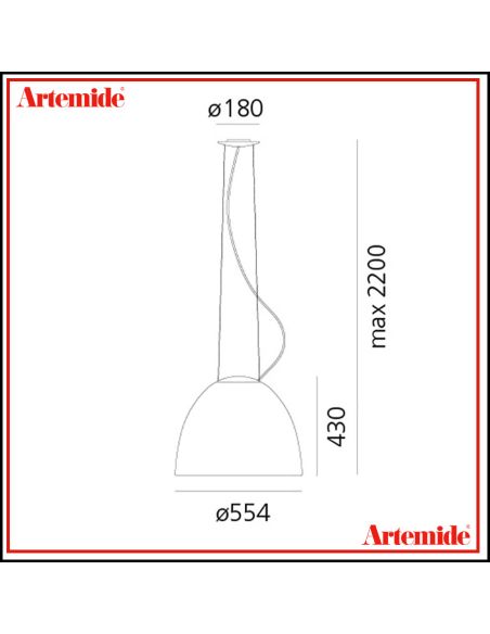 Artemide Nur Led Lampada Sospensione Anod White Integralis App