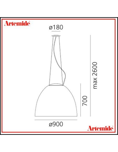 Artemide Nur 1618 Led Lampada Sospensione Grigio White Integralis
