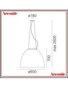 Artemide Nur 1618 Led Lampada Sospensione Anod White Integralis 2