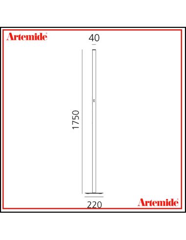 Artemide Ilio Mini Led Lampada Da Terra App 3000K Bianco Opaco