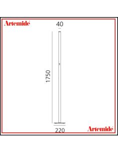 Artemide Ilio Mini Led Lampada Da Terra App 2700K Nero Opaco 2
