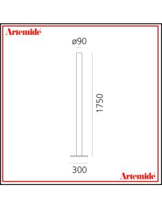 Artemide Ilio Led Lampada Da Terra Bianco White Integralis App 2