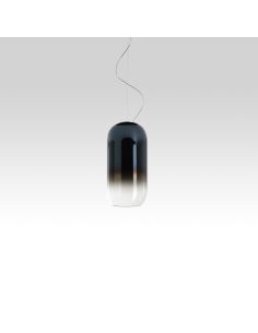 Artemide Gople Mini Lampada Sospensione Nero E Blue Zaffiro