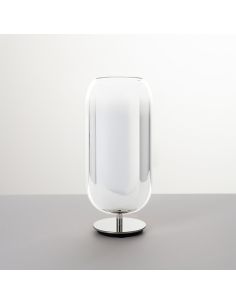 Gople Lamp Lampada Da Tavolo Artemide Argento Metallizzato