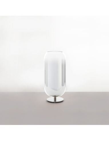 Gople Lamp Lampada Da Tavolo Artemide Mini Argento Metallizzato