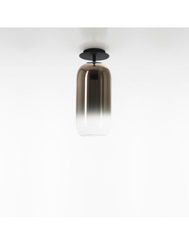 Artemide Gople Mini Lampada Soffitto Nero E Bronze