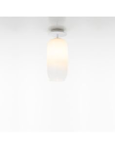 Artemide Gople Mini Lampada Soffitto Bianco E Bianco Sfumato