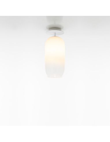 Artemide Gople Mini Lampada Soffitto Bianco E Bianco Sfumato