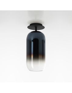 Artemide Gople Lampada Soffitto Nero E Blue Zaffiro