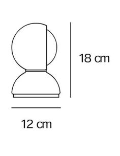 Artemide Eclisse Rosso Lampada Tavolo 2