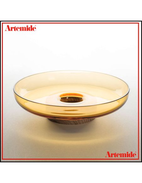 Artemide Bonta' Solo Base E Piatto Vetro Topazio Lampada Da Tavolo