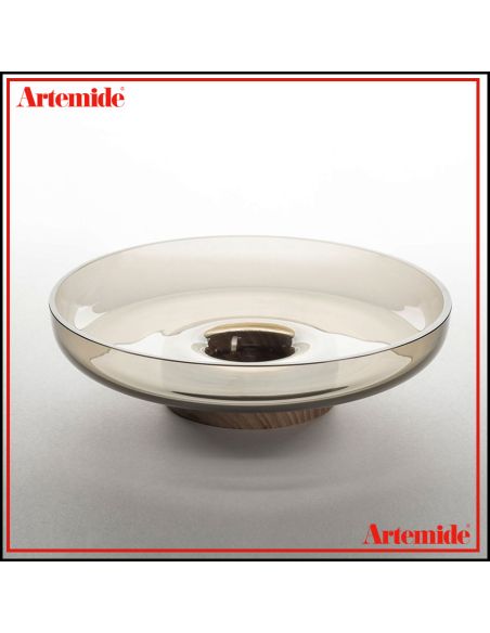 Artemide Lampada Da Tavolo Bonta' Solo Base E Piatto Vetro Grigio