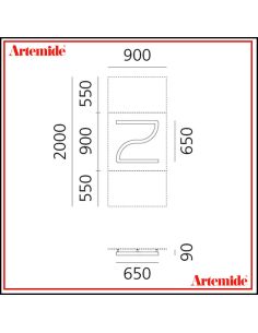 Artemide Alphabet Of Light Lampada Da Parete 'Z' Lowercase E Solo Supporto 2
