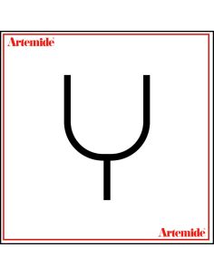 Artemide Alphabet Of Light Lampada Da Parete 'Y' Uppercase E Solo Supporto