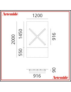 Artemide Alphabet Of Light Lampada Da Parete 'X' Uppercase E Solo Supporto 2