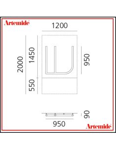 Artemide Alphabet Of Light Lampada Da Parete 'W' Uppercase E Solo Supporto 2