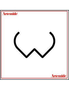 Artemide Alphabet Of Light Lampada Da Parete 'W' Lowercase E Solo Supporto