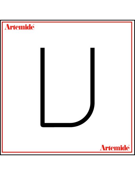 Artemide Alphabet Of Light Lampada Da Parete 'V' Uppercase E Solo Supporto