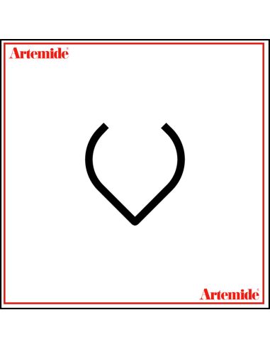 Artemide Alphabet Of Light Lampada Da Parete 'V' Lowercase E Solo Supporto