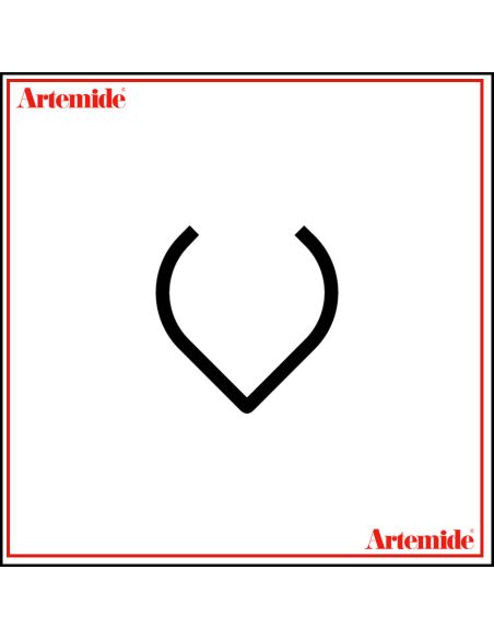 Artemide Alphabet Of Light Lampada Da Parete 'V' Lowercase E Solo Supporto