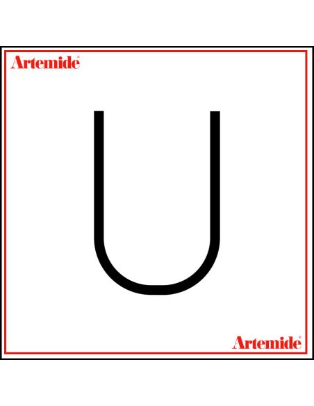 Artemide Alphabet Of Light Lampada Da Parete 'U' Uppercase E Solo Supporto