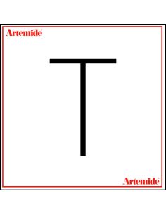 Artemide Alphabet Of Light Lampada Da Parete 'T' Uppercase E Solo Supporto