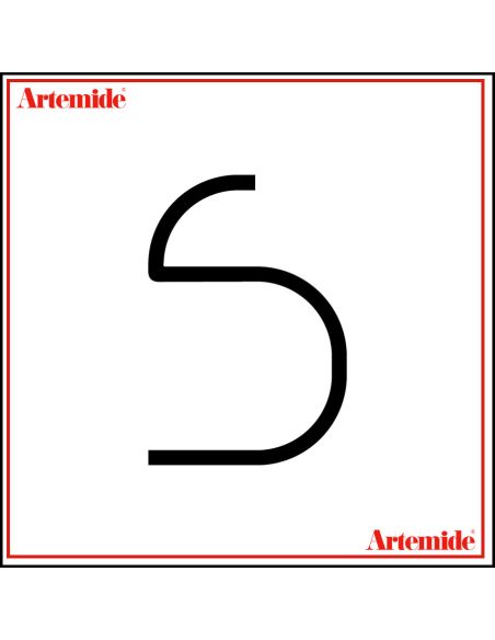 Artemide Alphabet Of Light Lampada Da Parete 'S' Uppercase E Solo Supporto