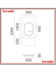 Artemide Alphabet Of Light Lampada Da Parete 'Q' Uppercase E Solo Supporto 2