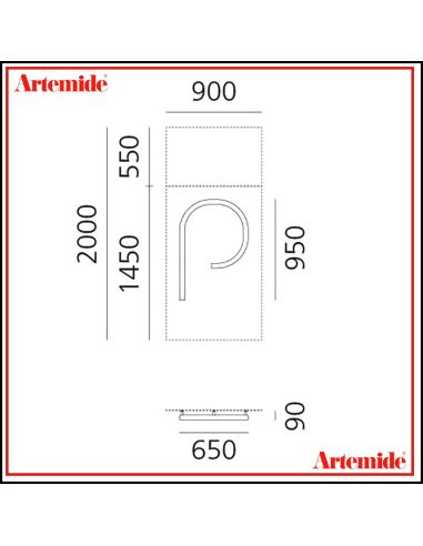 Artemide Alphabet Of Light Lampada Da Parete 'P' Lowercase E Solo Supporto
