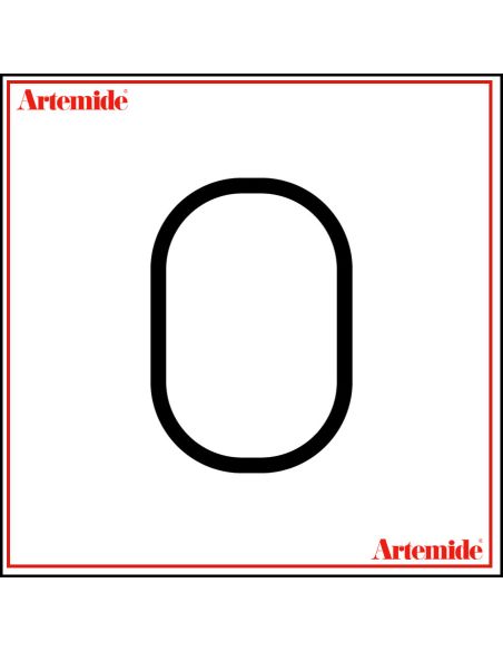 Artemide Alphabet Of Light Lampada Da Parete 'O' Uppercase E Solo Supporto
