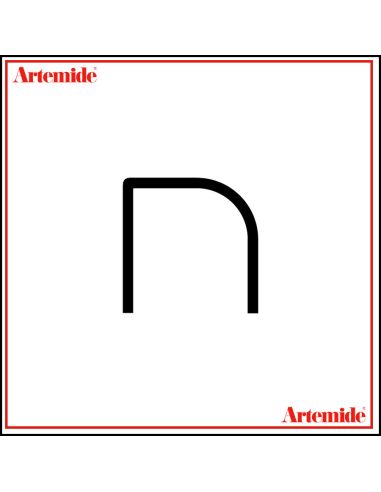 Artemide Alphabet Of Light Lampada Da Parete 'N' Lowercase E Solo Supporto