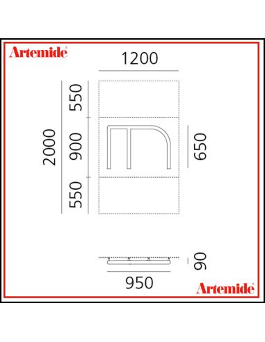 Artemide Alphabet Of Light Lampada Da Parete 'M' Lowercase E Solo Supporto