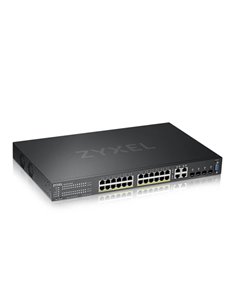 Switch Zyxel Gs2220-28Hp-Eu0101f 24P Gigabit Poe (Fino A 375W)4P (Rj-45/Sfp) , Ipv6, Vlan, Desktop/Rack Managed Layer 3 Lite