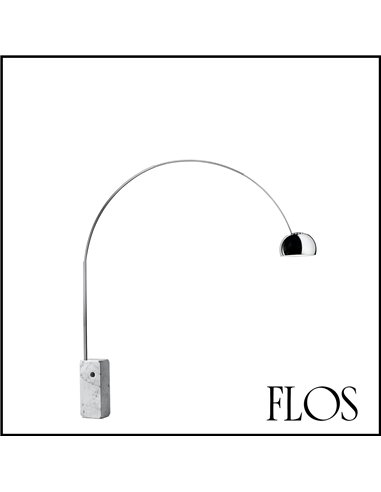 Flos Lampada Terra Arco Led Marmo Carrara
