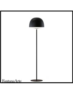 Fontana Arte Chesire Media Nera Lampada Terra