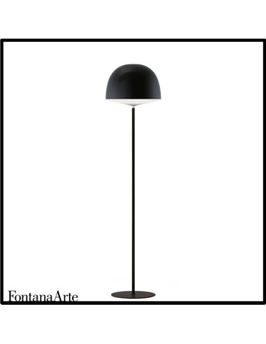 Fontana Arte Chesire Media Nera Lampada Terra