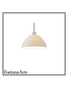 Fontana Arte Cloche Media Bianca Lampada Sospensione