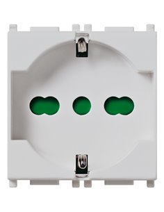 Presa 2Pt 16A Universale Silver