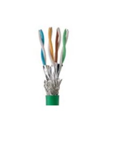 Cavo Cat 6A Rame 23 Awg S/Ftp Schermato 4 Pair Lshf/Lszh Cable Green - Euroclass Cca Bobina Da 500Mt