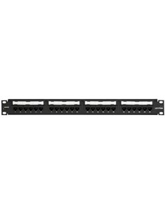 24-Port 1U Cat 6 Utp 110-Style Patch Panel With Earthing And Cmc